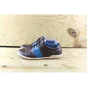 Vionic Sneakers Womens Sz 8.5 Taho Brown Blue Leather Low tops Athletic